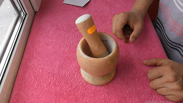 Каменная ступка для специй. Первое тестовое испытание