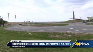New design improving safety at Gibson County intersection