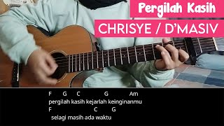 Chord Mudah Pergilah Kasih - Chrisye D'Masiv Tutorial gitar Chord+lirik