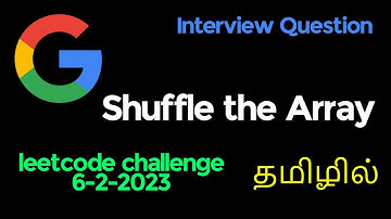 Shuffle the Array - daily leetcode problem - leetcode 1470 - in python - google interview question