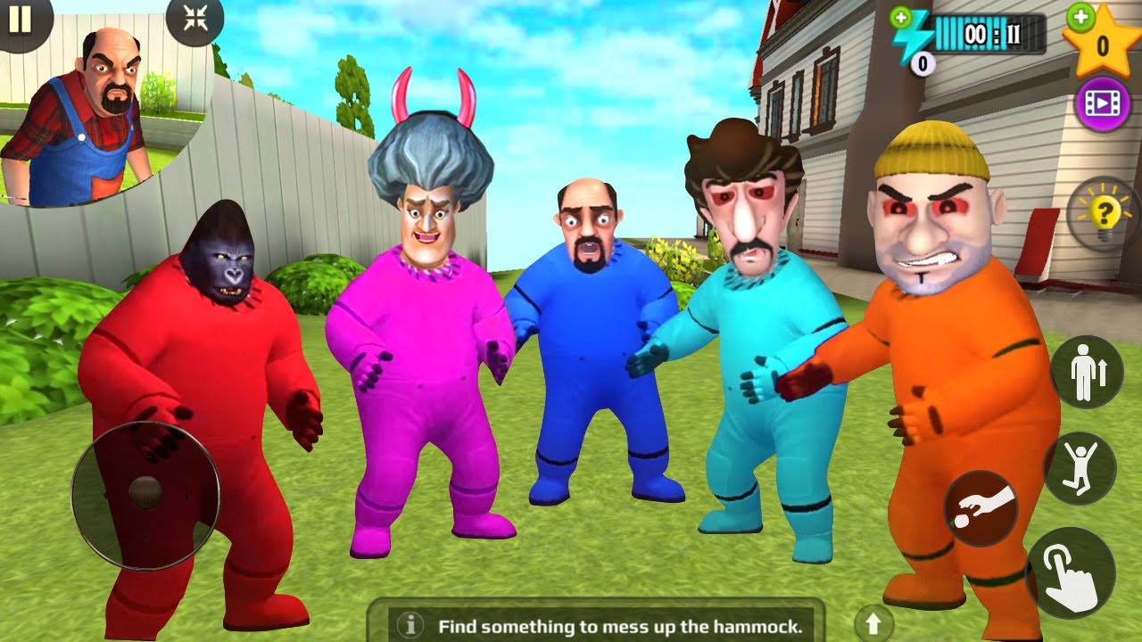 Scary Stranger 3D Update Special Levels Control Miss T & Mr Grumpy Secret Room (Android, iOS)