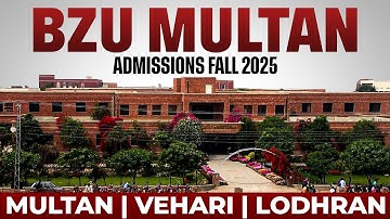 BZU Multan Admissions Fall 2025 :: Complete Details
