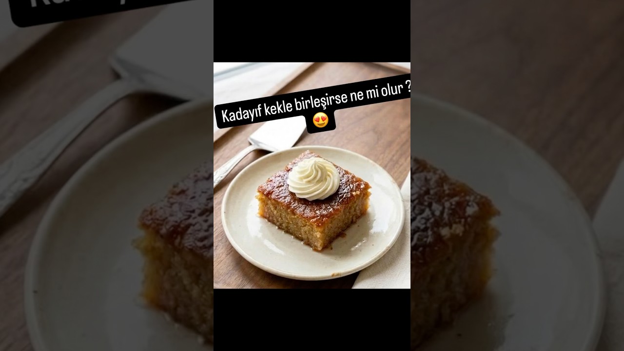 KADAYIFLI KEK BU TARİF ÇOK PRATİK😍😍#şerbetlitatlı #kolaytarif #kadayif #reels #shorts