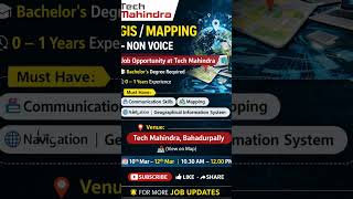 Tech Mahindra GIS / Mapping Non Voice Jobs 2026 | Freshers #mappingjobs #jobupdates  #jobcreations