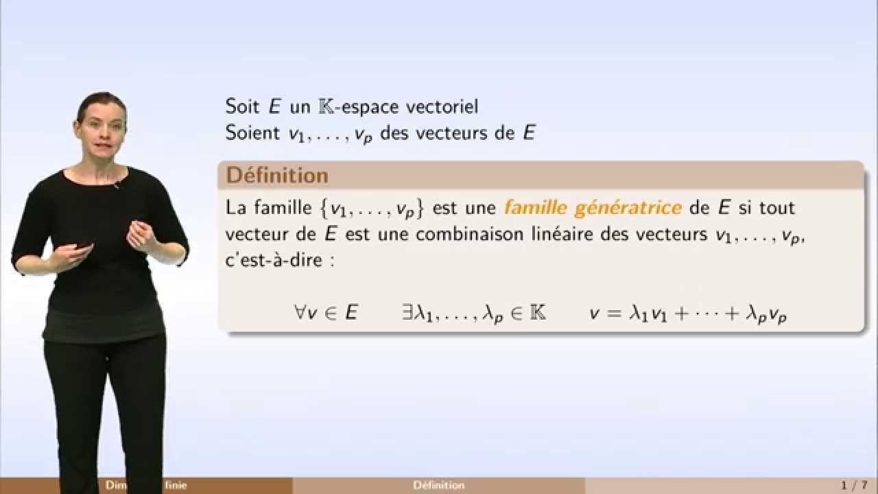Dimension finie partie 2 famille génératrice YouTube — free download