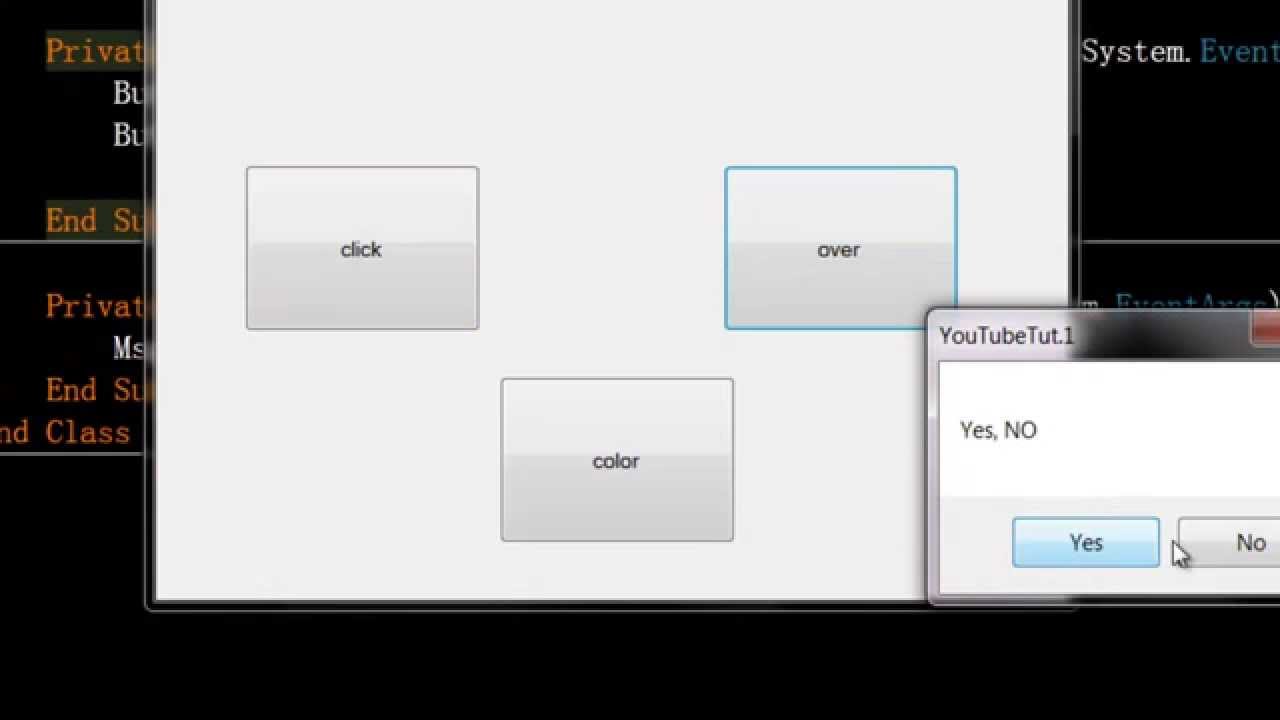 Fancy Button and No Border Form(VB.NET) - YouTube