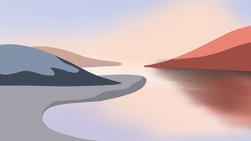 Draw a landscape wallpaper | Procreate Timelapse video | Simple video for beginners