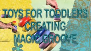 Magic beat made just with the Sound a stacking ring toy for toddlers / infants. Babyspielzeug Beat