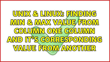 Finding min & max value from column one column and it