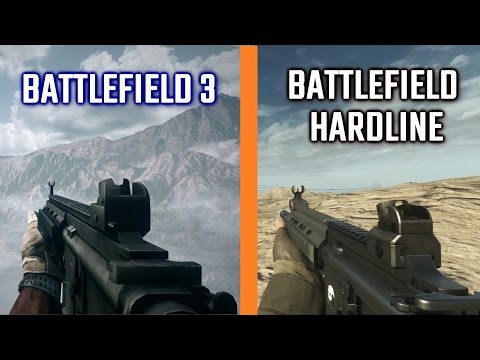 Battlefield 3 VS Battlefield HARDLINE - Weapon Comparison (BF3 vs BFH)