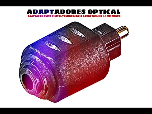 Adaptador audio digital toslink macho a mini toslink 3.5 mm Negro  distribuido por CABLEPELADO ® 