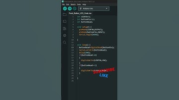 Arduino code- How to code a push button to turn on and off a led in arduino #arduino  #electronics