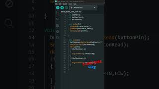 Arduino code- How to code a push button to turn on and off a led in arduino #arduino  #electronics