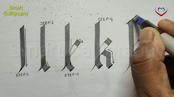 "k" gothic letter/ creative hand writing/ gothic calligraphy strokes for beginners