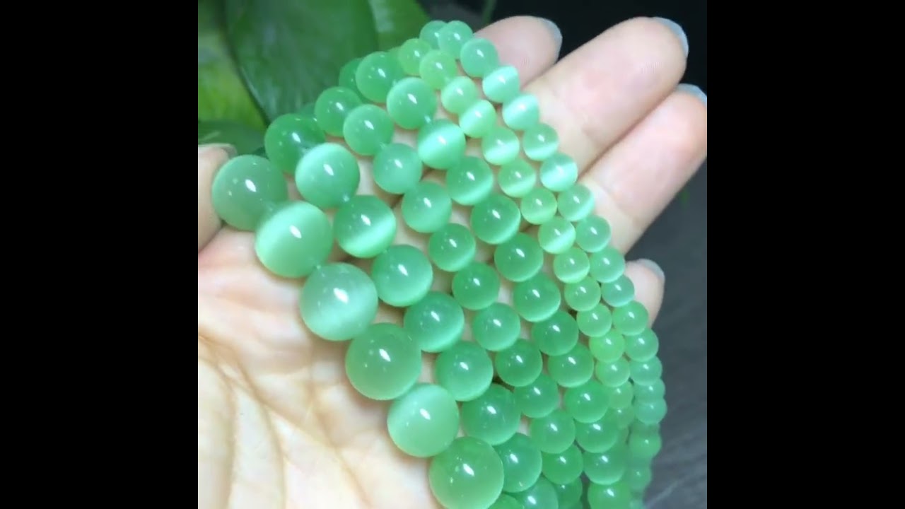 Green Cats Eye Beads 6/8/10/12mm (link in desc)