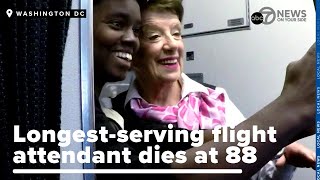 World's longest serving flight attendant and Manassas resident, Bette Nash, dies at age 88