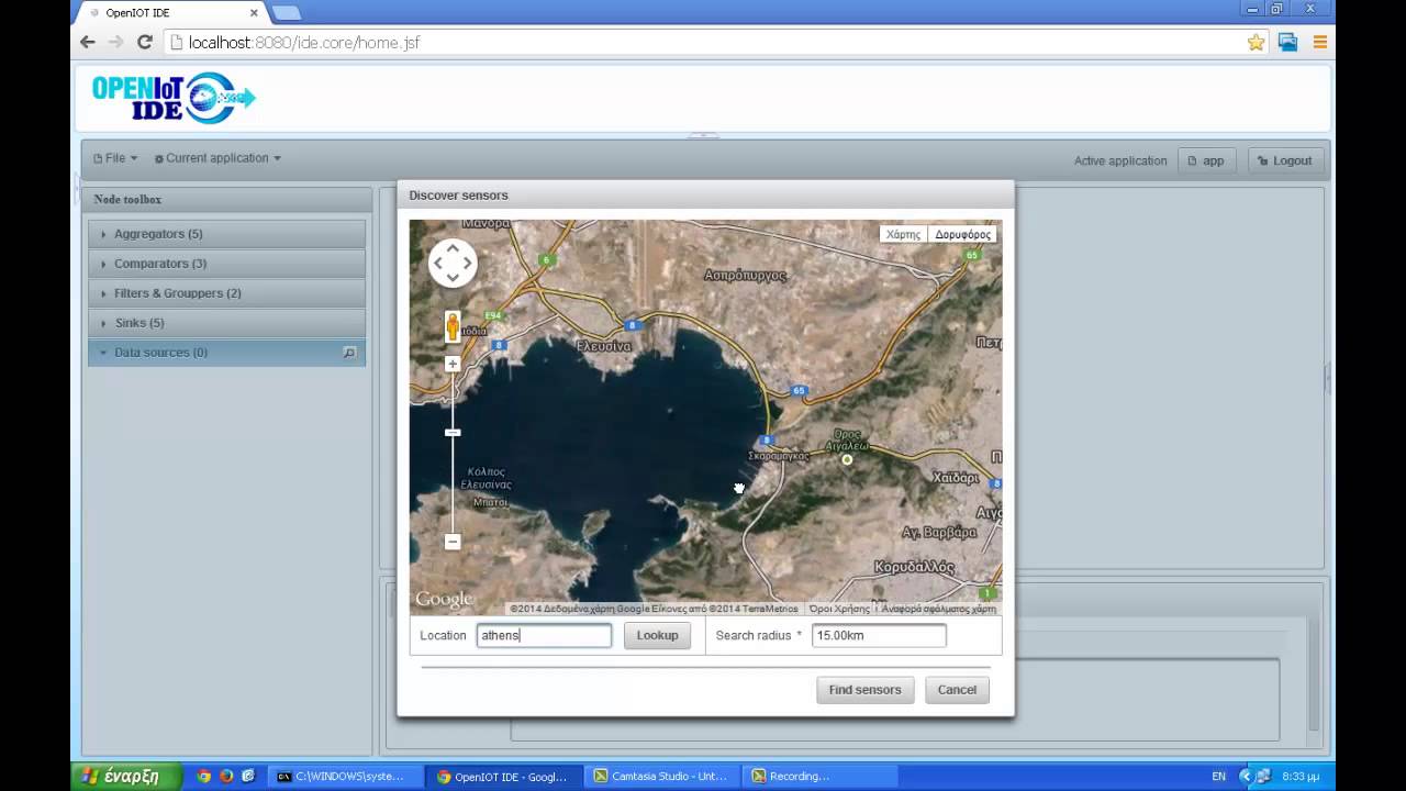 Smart Factory Scenario - traceability using sensors and OpenIoT middleware