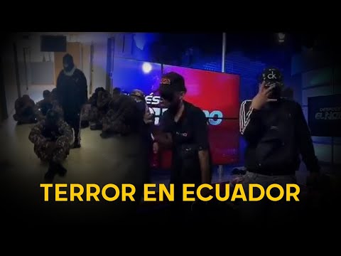 Crisis en Ecuador: delincuentes declaran la guerra y toman en vivo un canal de TV y la universidad