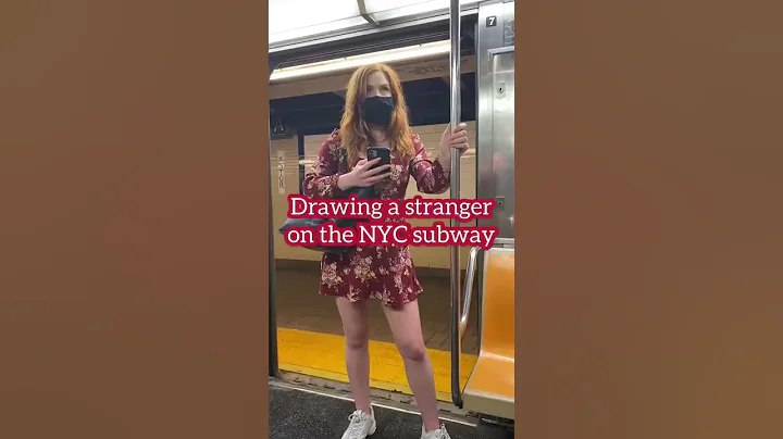 Drawing a stranger on the NYC subway makes her CRY 🥺😢 #shorts