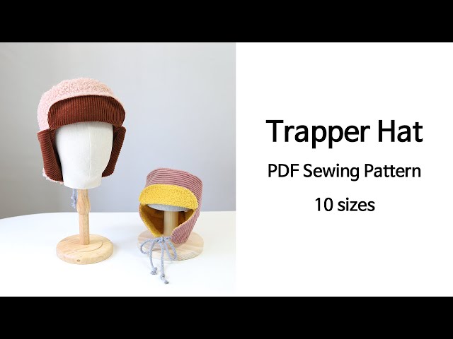 Trapper Hat PDF Sewing Pattern, video tutorials, from 3 years old up to adult sizes - YouTube trapper-hat-pdf-sewing-pattern-video-tutorials-from-3-years-old-up-to-adult-sizes-youtube