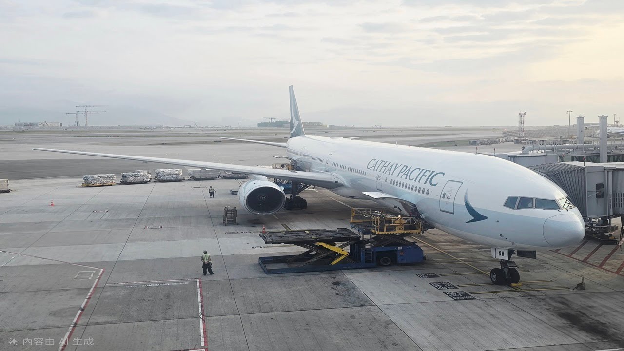 Cathay Pacific 777-300 Bangkok To Hong Kong Full Flight Engine 國泰航空 777-300 曼谷飛往香港 全程飛行 引擎視角