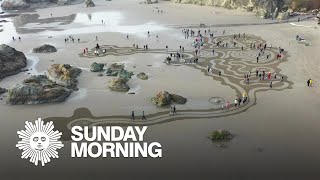 Creating Meditative Circles In The Sand