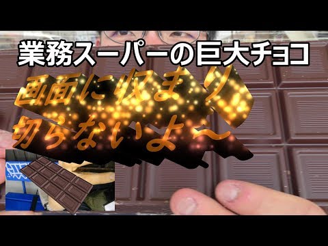 業務スーパーの巨大チョコレート食べてみた。