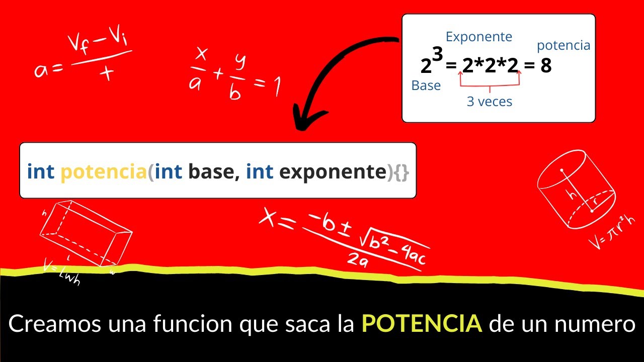 Creamos una funcion que calcula la POTENCIA de un numero (C++ y VISUAL ...