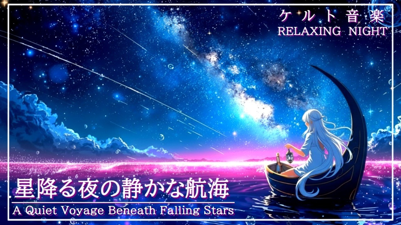 【Celtic Music】星降る夜の静かな航海 -  A Quiet Voyage Beneath Falling Stars【睡眠・リラックス用】