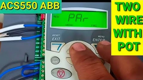ABB ACS550 2 WIRE PROGRAMING