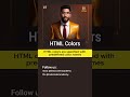Basic of HTML Colors | How to use Color in HTML || #html #colors #coding #shorts #viralshorts