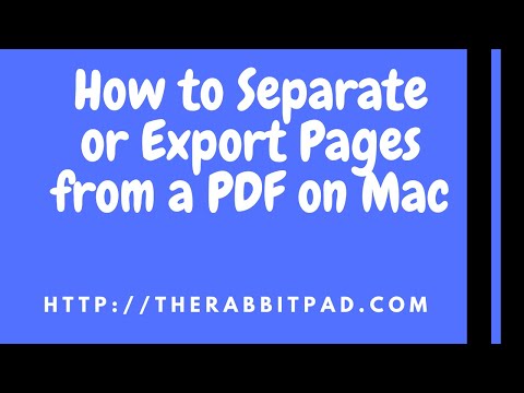 How to Separate or Export Pages from PDF in Mac OS X