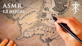 ASMR Drawing Map of Middleearth | Dip Pen 1.5 Hours