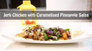 Caramelised pineapple salsa ...