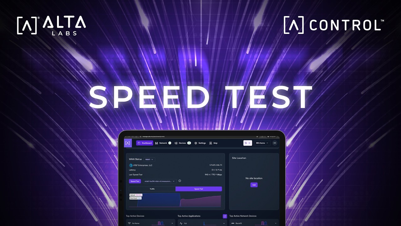 Speed Test Feature - Alta Control | Alta Labs - YouTube