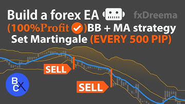 📈Build a forex EA Robot - (100%Profit) Bollinger Bands + MA Set Martingale Every 500 PIP by fxDreema