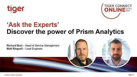 Discover the power of Prism Analytics: 
