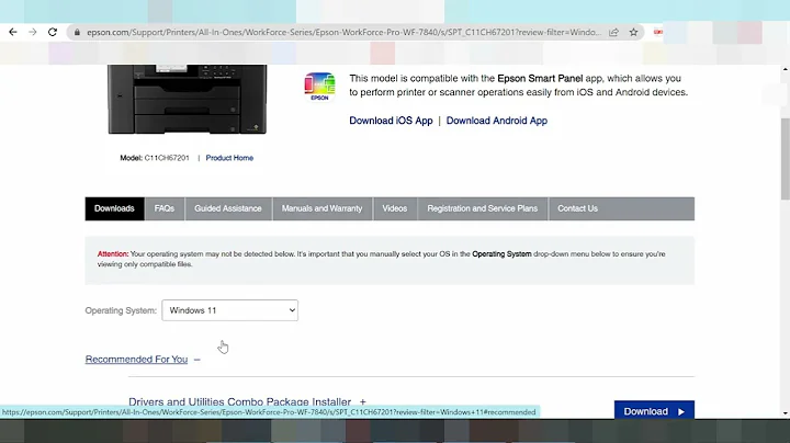 WorkForce WF 7840DTWF Driver Download Windows 11 Setup Instruction