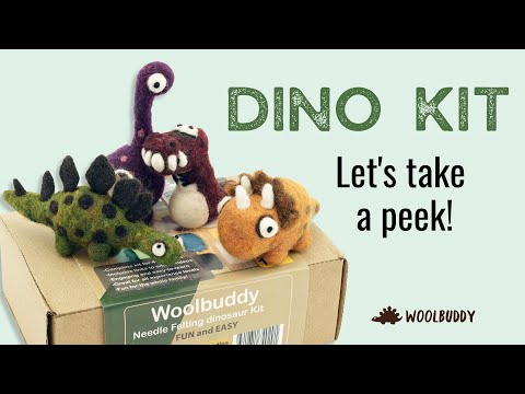 Unboxing of Woolbuddy Dinosaur Needle Felting Kit! 