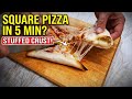 How to Make a Square Stuffed Crust Pizza at Home. This 5-minute fast pizza is absolutely delicious!