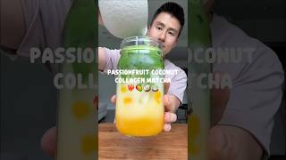 ❤️🔥🥭🥥🍵 passionfruit coconut collagen matcha #matchalatte #coconutwater #stackedwater #matcha ❤️🔥🥭🥥🍵 passionfruit coconut collagen matcha #matchalatte #coconutwater #stackedwater #matcha