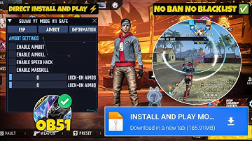OB51 FREE FIRE MOD MENU 🔥 UNLIMITED DIAMOND HACK 🔥 FF MOD MENU APK 2025