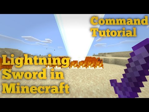 How to make a Lightning Sword in MCPE/MCBE