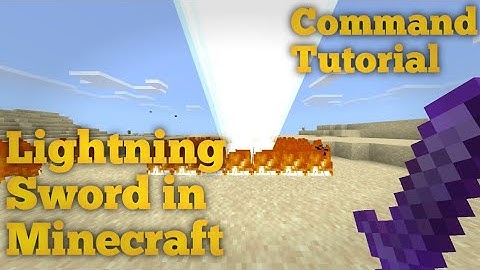 How to make a Lightning Sword in MCPE/MCBE