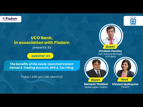 Benefits of newly launched Demat & Trading A/C, NPS & Tax Filing with Vimlesh Pandey | AGM, UCO Bank