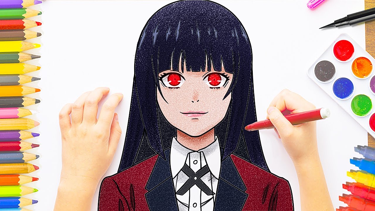 Como Dibujar A Yumeko Jabami Paso A Paso Kakegurui Youtube