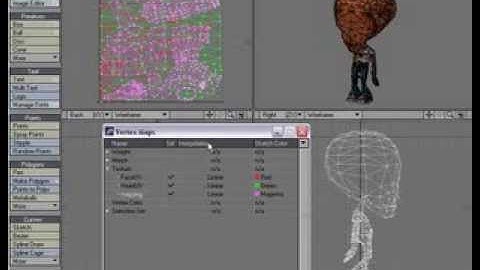 v8 - UV, vertex map, color