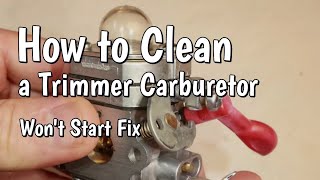 Poulan Pro Trimmer Carburetor Cleaning,  Won't Start FIX, Poulan Pro, Craftsman, Weed Eater, Zama