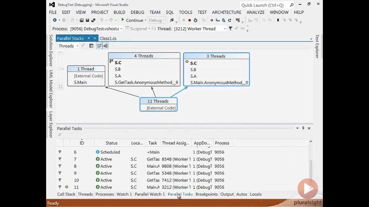 Visual Studio 2012 Parallel Stacks - YouTube