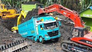 PERDANA PROYEK BATU BARA ‼️🔥 AKIBAT JALAN MASIH GEMBUR RC DAM TRUK HINO 500 GX KUAT NANJAK